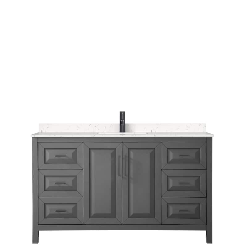 Daria 60 Inch Single Vanity, Cultured Marble Top