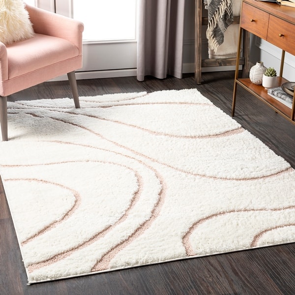 Jemele Transitional Wave Plush Area Rug On Sale Overstock 31730574