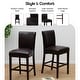 preview thumbnail 4 of 78, NPD Furniture Milton Bonded Leather Counter Stool