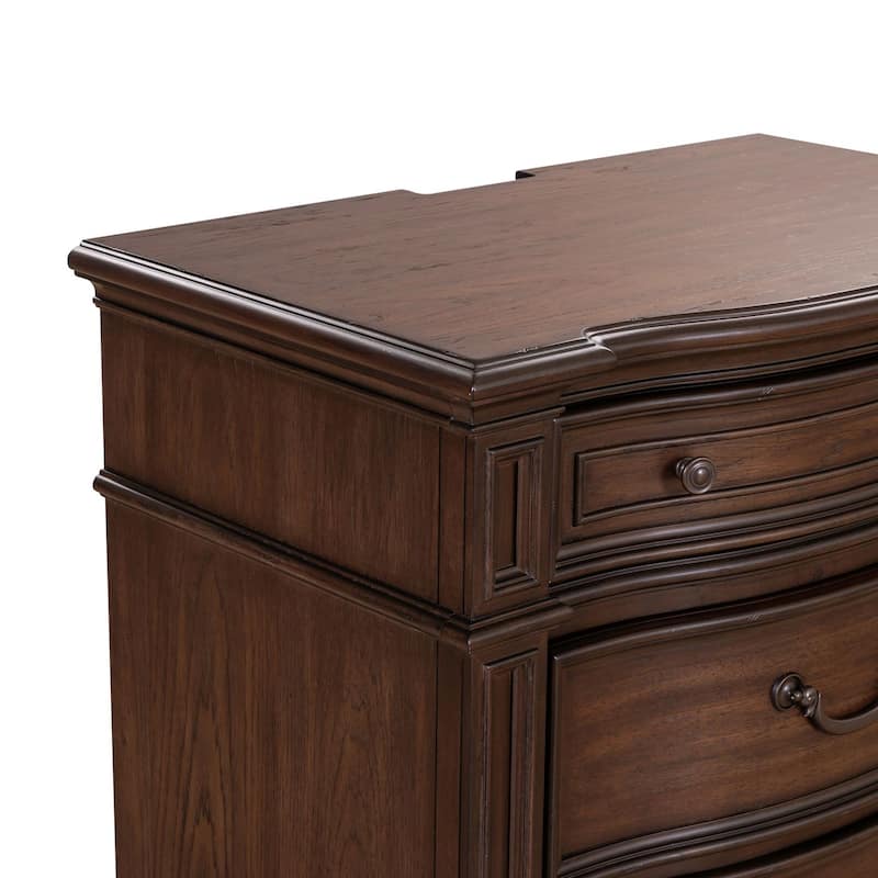 Liberty Furniture Provence Park Bedside Chest with Charging Station