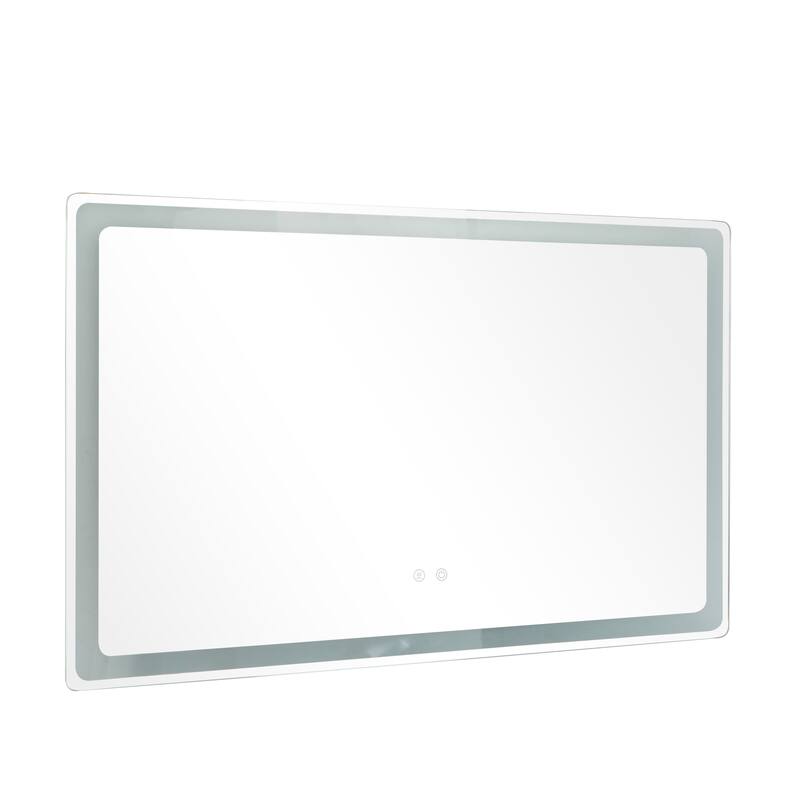 Clear Glass Modern Rectangle LED Mirror - MULTIPLE SIZES