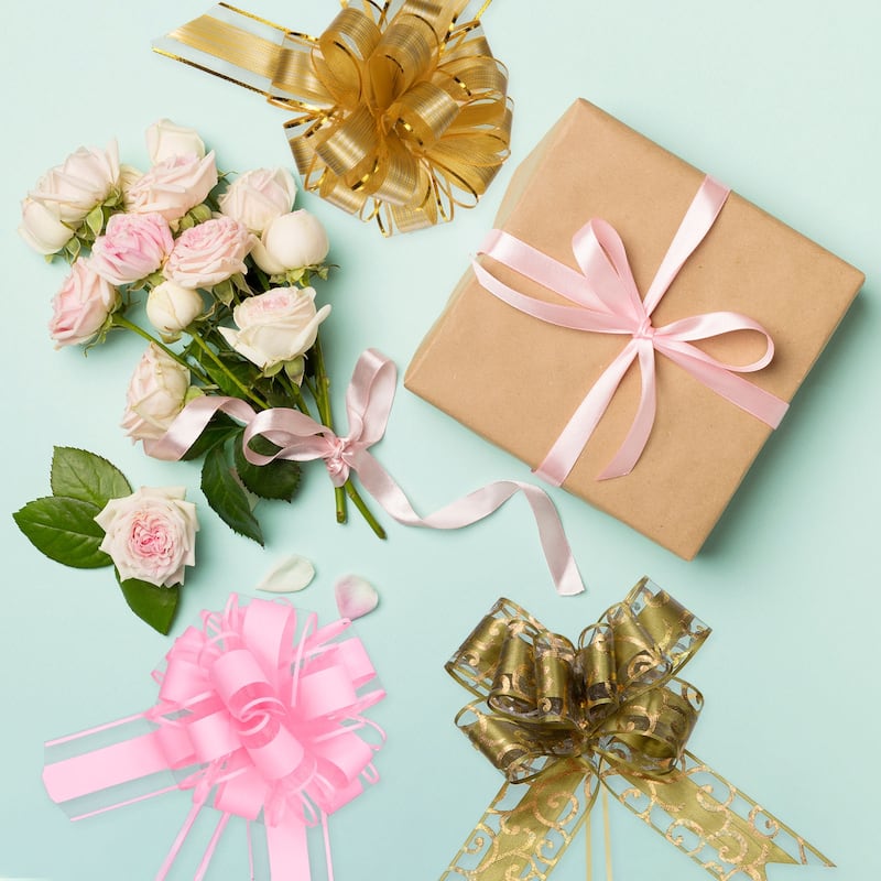 10pcs Large Pull Bow 8 Inch Bows for Wedding Baskets Decorations