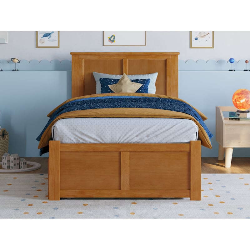 Madison Platform Bed with Footboard and Twin Trundle
