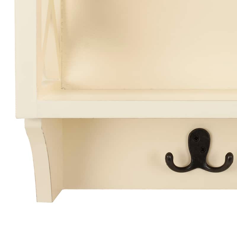 SAFAVIEH Alide Cherry Hanging Storage Wall Rack - 28" x 5.9" x 12" - 28Wx6Dx12H
