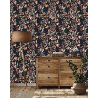 Dark Wallpaper with Butterflies Peel and Stick and Prepasted - Bed Bath ...