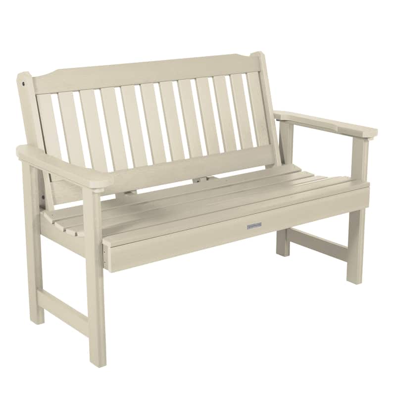 HIGHWOOD Lehigh 4-foot Eco-friendly Synthetic Wood Garden Bench - Whitewash