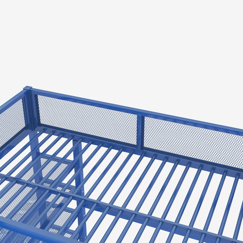 Full Loft Bed with Four Shelves