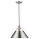 preview thumbnail 10 of 9, Golden Lighting Orwell Single Light 14" Wide Pendant in Pewter with