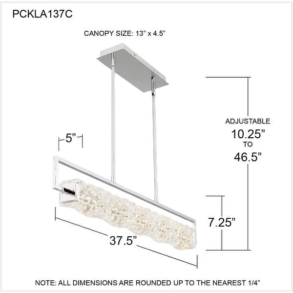 Klass Integrated LED Polished Chrome Island Light