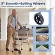 preview thumbnail 14 of 18, Costway Folding Walker for Seniors, Lightweight Aluminum Mobility