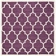 preview thumbnail 52 of 66, SAFAVIEH Handmade Chatham Elia Modern Moroccan Wool Rug 4' Square - Purple/Ivory - Square