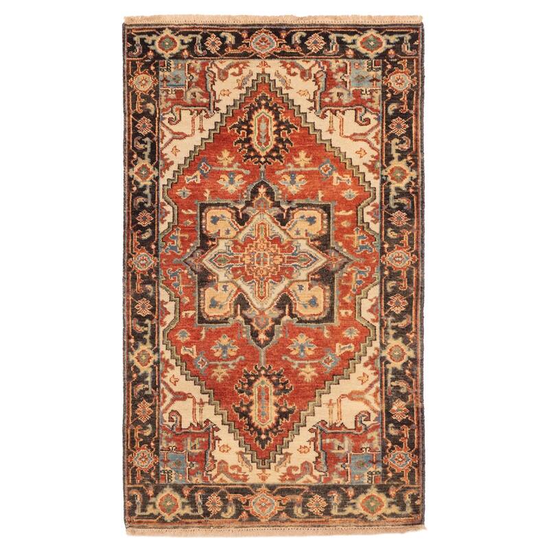 ECARPETGALLERY Hand-knotted Jules Sultane Dark Copper Wool Rug - 3'0 x 5'1