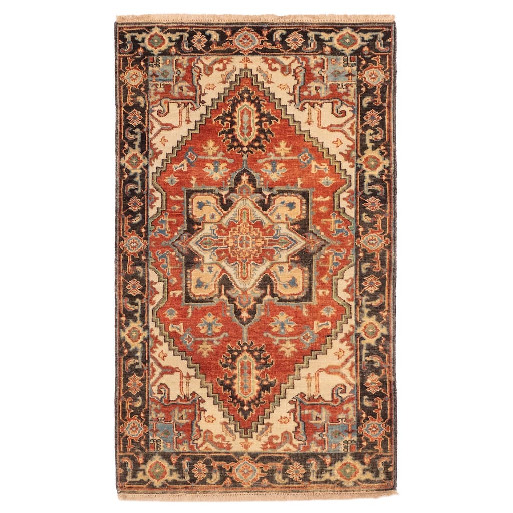 ECARPETGALLERY Hand-knotted Jules Sultane Dark Copper Wool Rug - 3'0 x 5'1