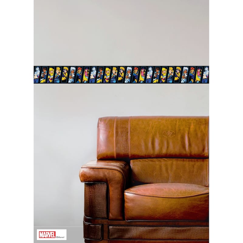 RoomMates Marvel's X-MEN '97 Pixel Art Black Peel and Stick Border