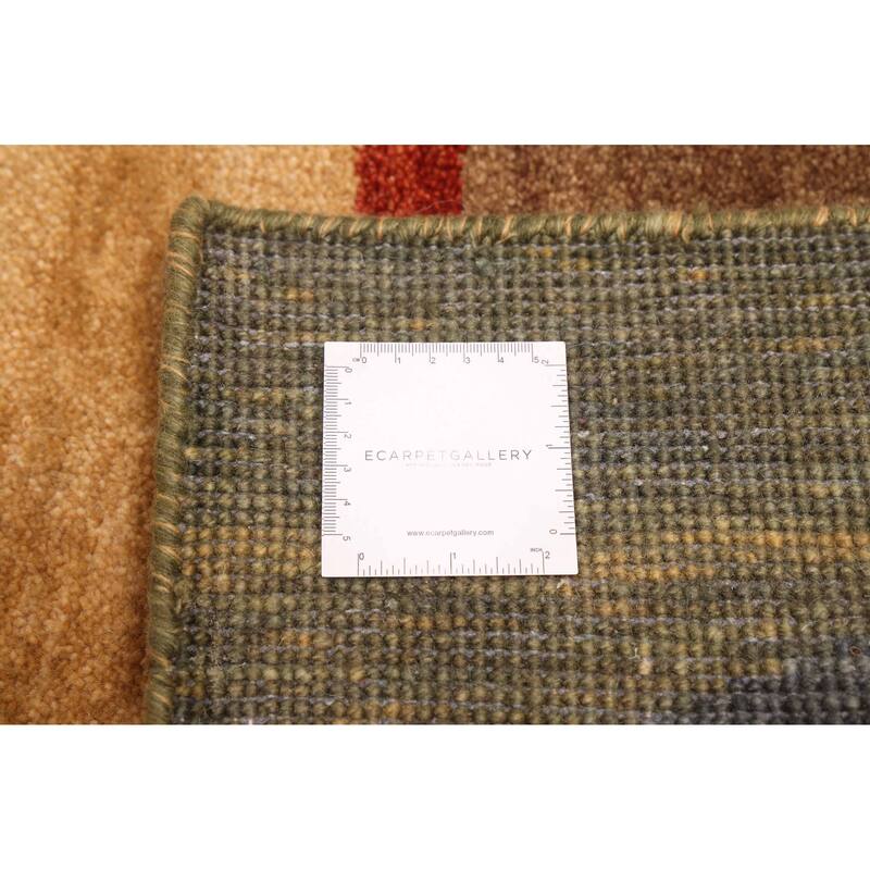 ECARPETGALLERY Hand-knotted Peshawar Ziegler Green Wool Rug - 5'0 x 6'11