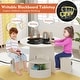 preview thumbnail 6 of 7, White 5 Piece Kids Table and Chair Set with Storage Stools Perfect for Organizing Toys, Books or Snacks - 27.5" x 27.5" x 19.5"