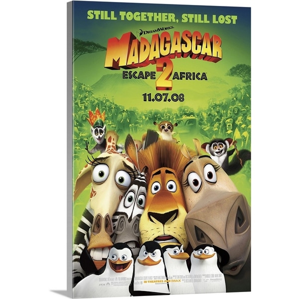 "Madagascar: Escape 2 Africa - Movie Poster" Canvas Wall Art