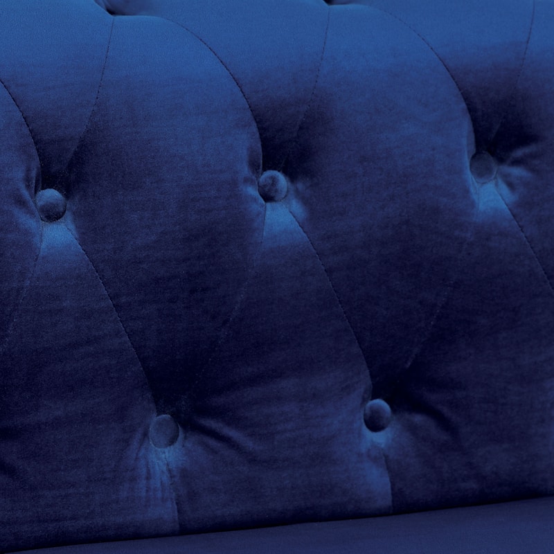 Delfinia Contemporary Fabric Upholstered Tufted Sectional by Furniture of America
