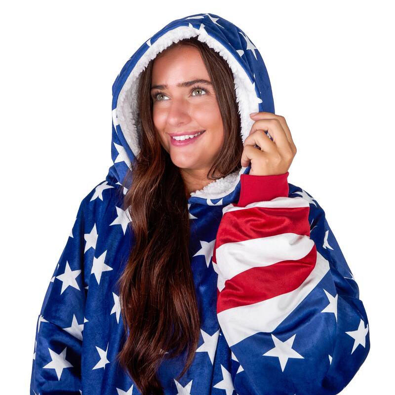 Bare Homey B-Cozy Oversized Sherpa Wearable Blanket