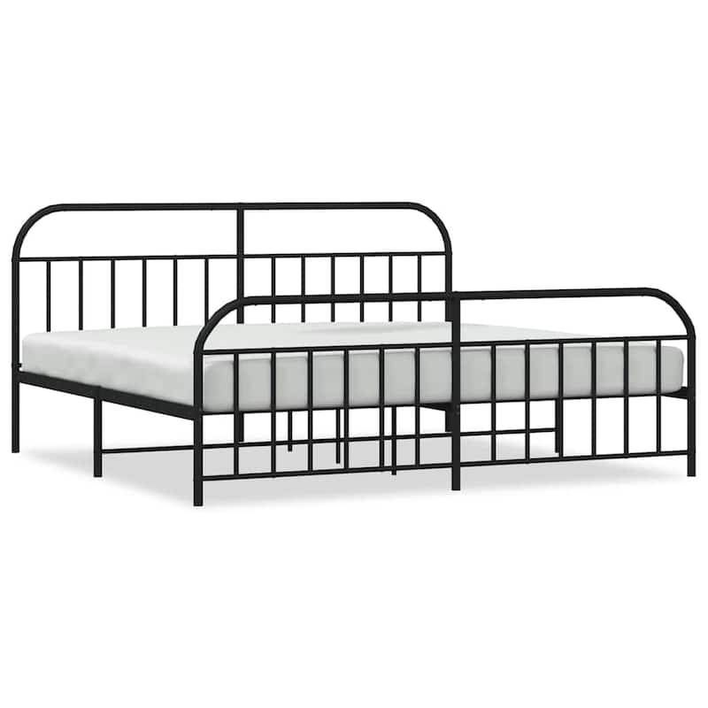 vidaXL 12 Inches Metal Bed Frame No Mattress
