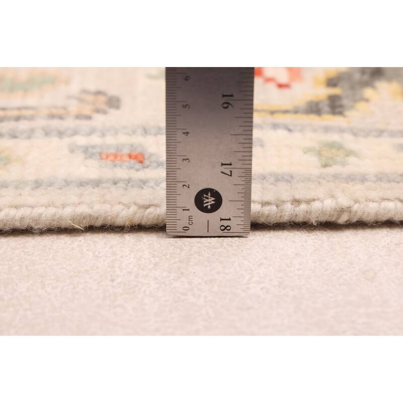 ECARPETGALLERY Hand-knotted Modern Oushak Light Khaki Wool Rug - 3'8 x 5'7