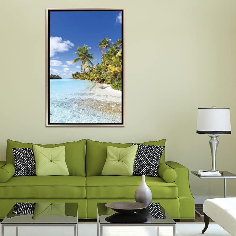 "Dream Beach On One Foot Island, Cook Islands" by Matteo Colombo Framed