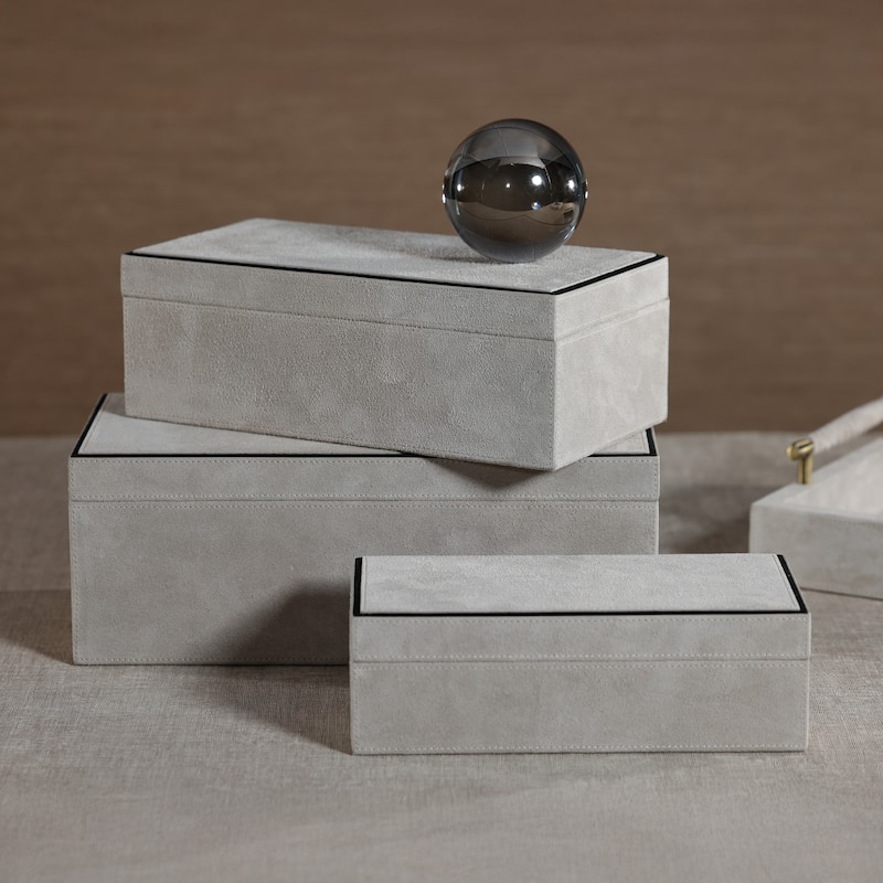Arden Suede Leather Decorative Box