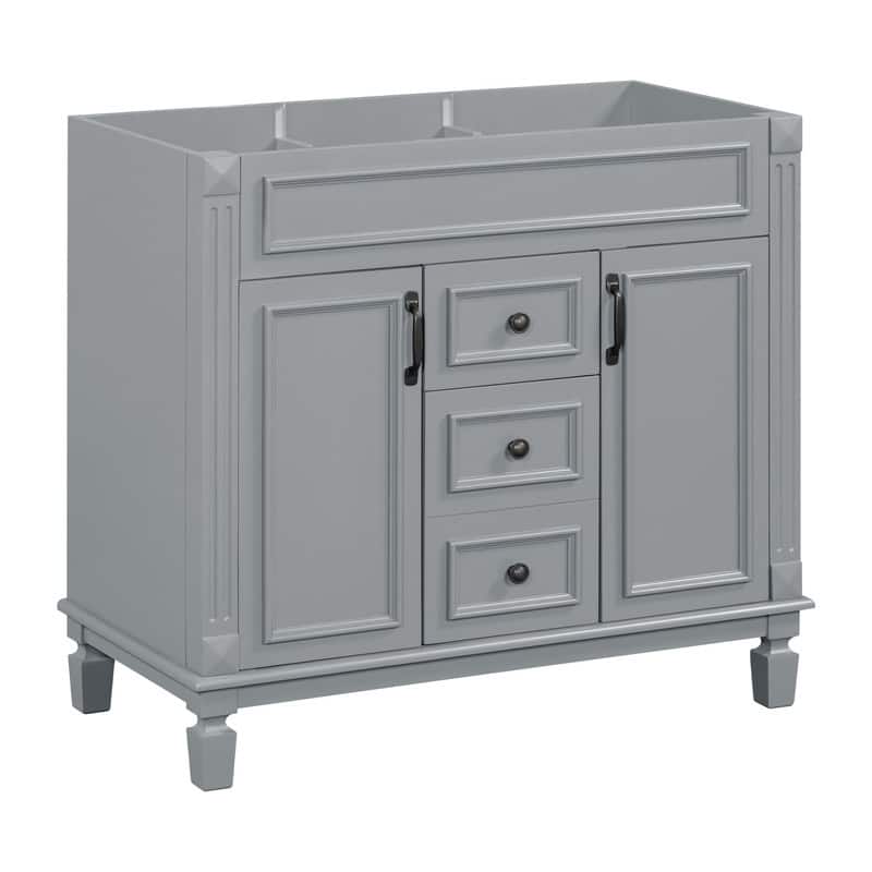 36" Bathroom Vanity without Top Sink, Cabinet only, 2 Soft Closing Doors and 2 Drawers