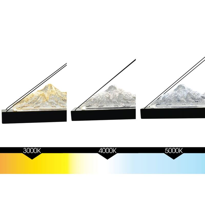 Himalayas Integrated LED Black Chandelier