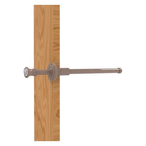 slide 1 of 1, Allied Brass Carolina Crystal Collection Retractable Pullout Garment Rod Shaded Beige
