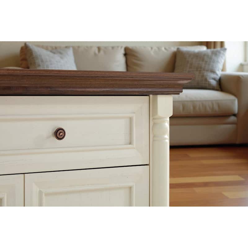 47" Farmhouse Style Kitchen Sideboard Buffet Cabinet with Drawers and Doors, Wooden Coffee Bar Storage Console for Dining