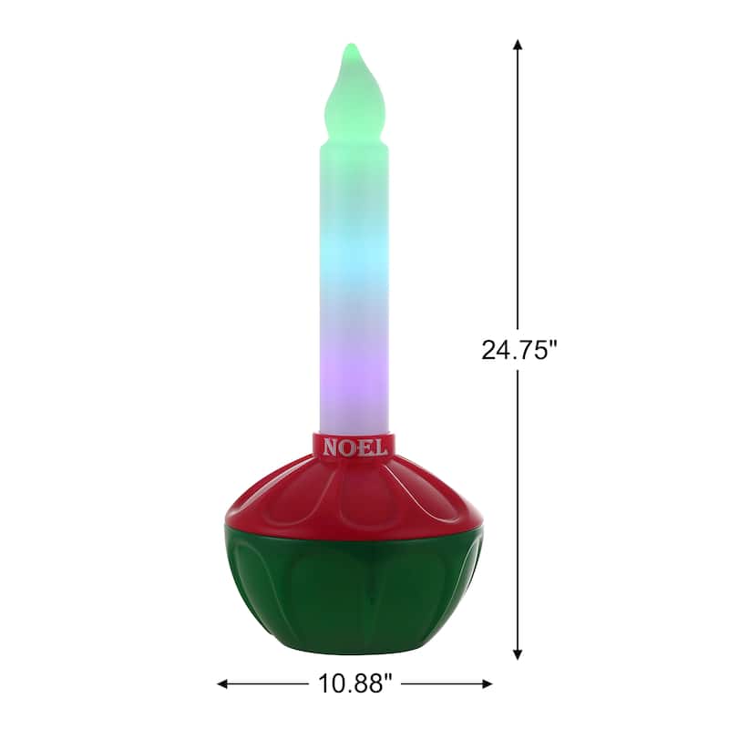 24 in. Vintage Blow Mold Bubble Light with Noel Decal