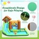 preview thumbnail 9 of 24, Inflatable Waterslide Bounce House Climbing Wall Ball Pit with Blower - Green, Yellow and Blue - 145" x 120" x 91" (L x W x H)
