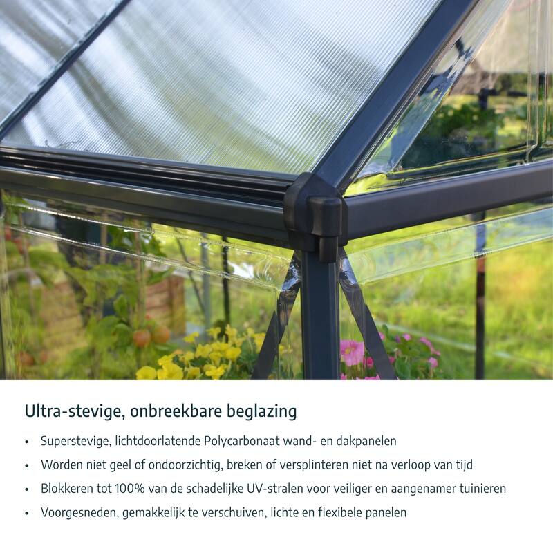 Hybrid 6 ft. Gray/Clear DIY Greenhouse Kit