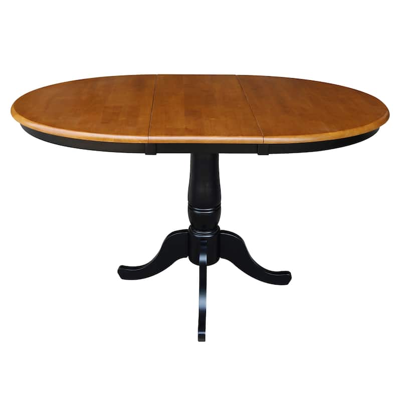 Copper Grove 36-inch Round Pedestal Table with 12-inch Leaf
