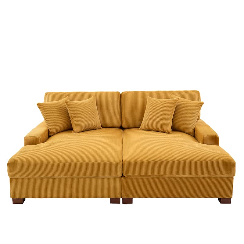 Oversized Modular Sectional Sofa Set with Pillows for Living Room
