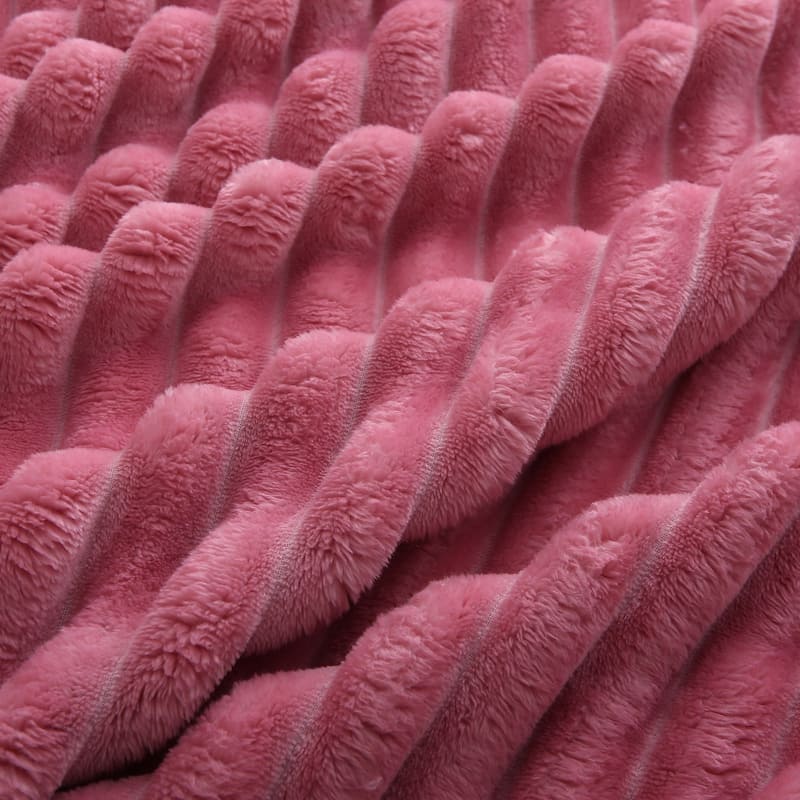 Lightweight Striped Flannel Fleece Blanket