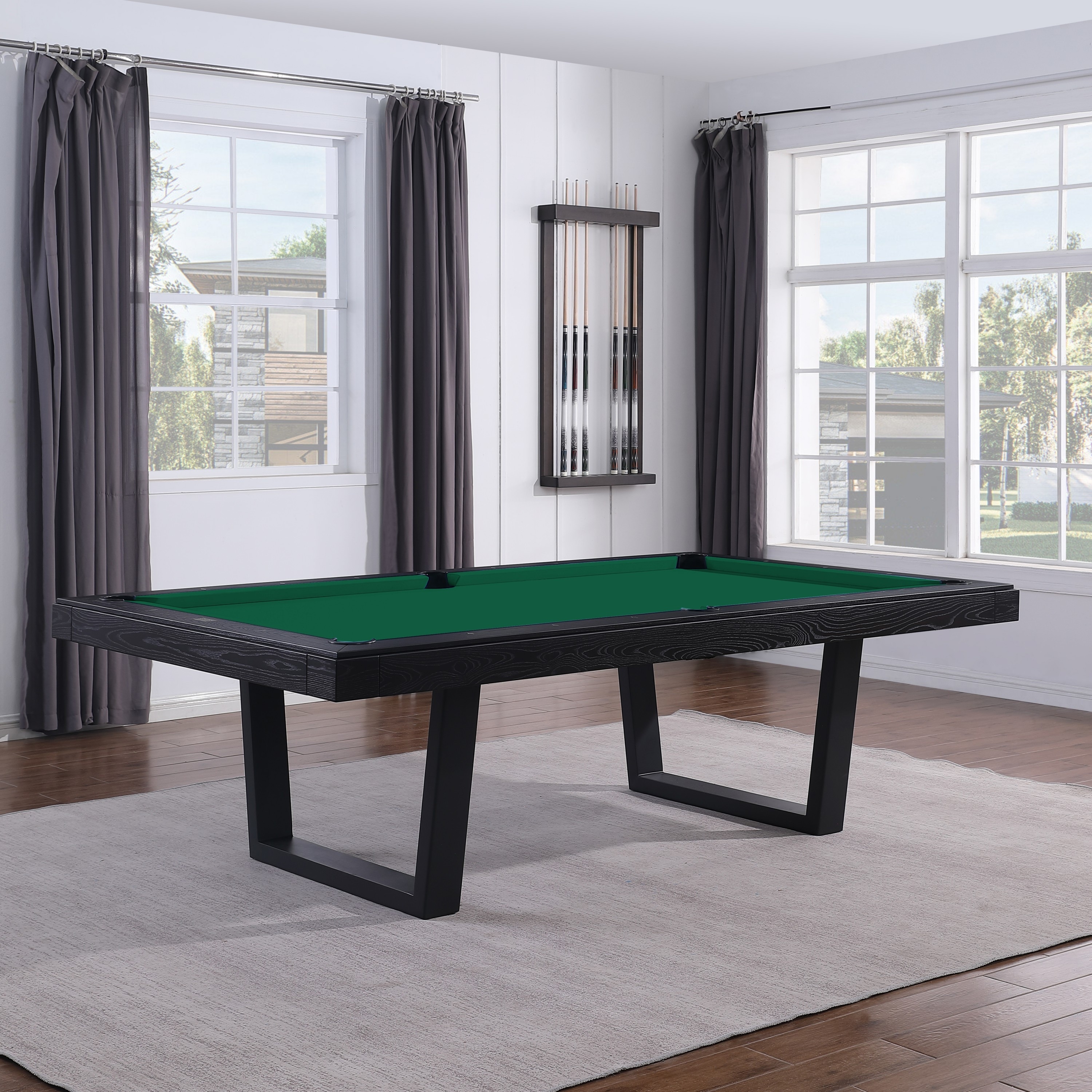 8ft Unity Steel Frame Slate Pool Table with Dining Top