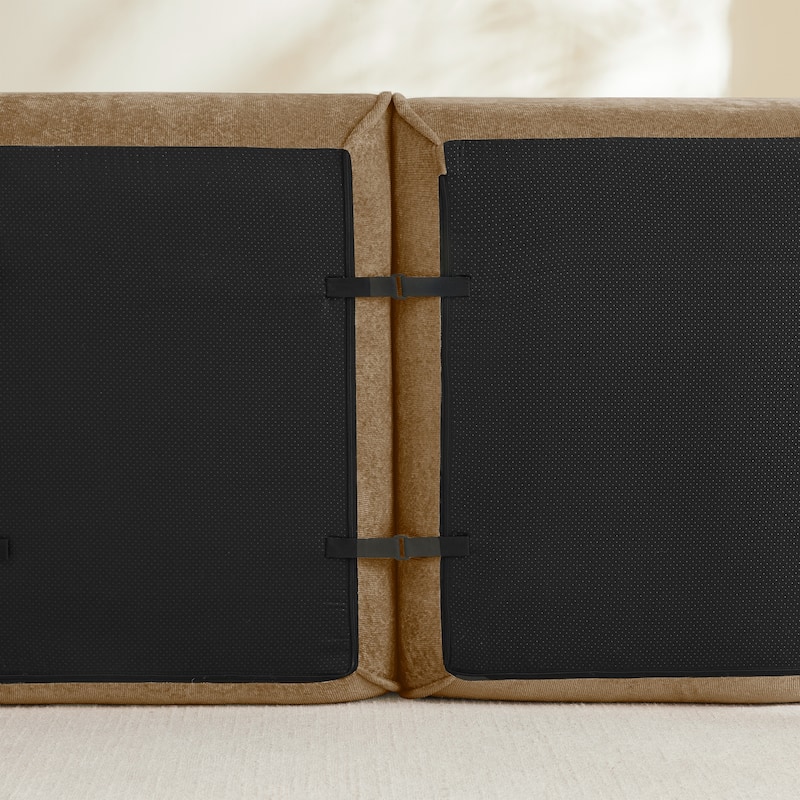 GDFStudio - Harrison Velvet Modular 2-Seater 78.74" Boneless Loveseat Sofa