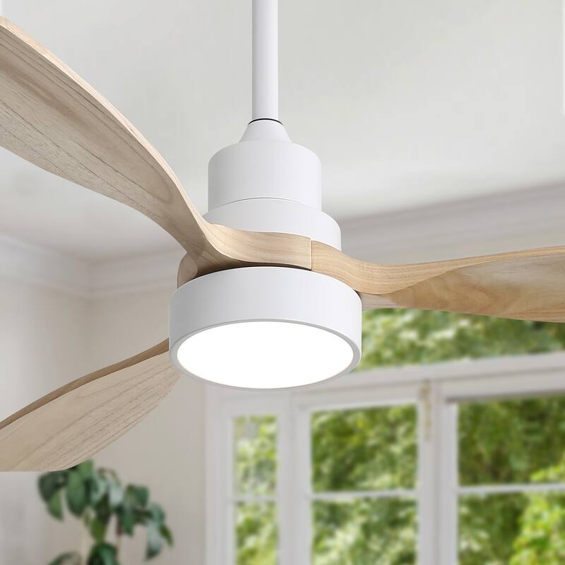 48 Inch Indoor Ceiling Fan Light Chandelier with 3 Solid Wood Blades & Remote Control, 6-speed Reversible Ceiling Fan