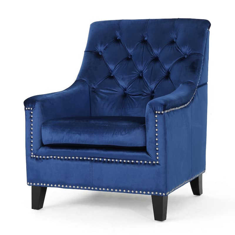 Jaclyn Velvet Club Chair by Christopher Knight Home