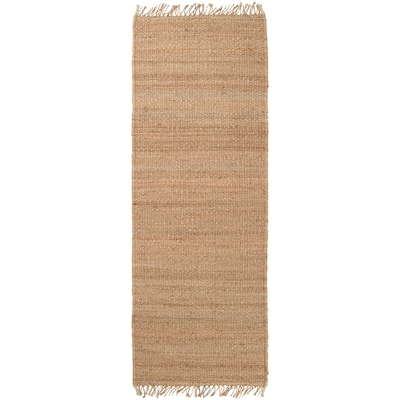 Hand-woven Natural Fiber Jute Area Rug - 2'6" x 8' Runner