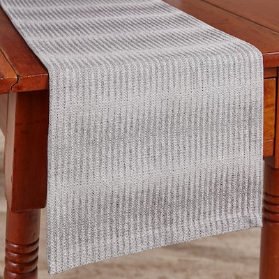 Park Designs Gray Sine Wave Table Runner 54''L - 13" x 54"