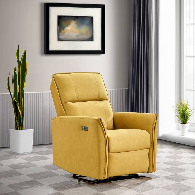 Comfort Elite Suede Power Recliner Lounge Chair