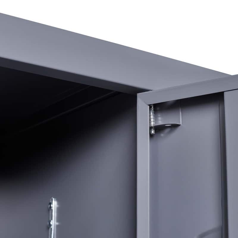 72"H Metal Lockers with Name Card for Employees,Storage Cabinet With Hooks and Ventilation For School,Garage,Gym,Office