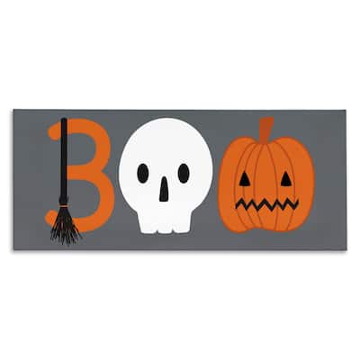 Stupell Boo Halloween Fun Typography Canvas Wall Art Design By Sazerelli Designs