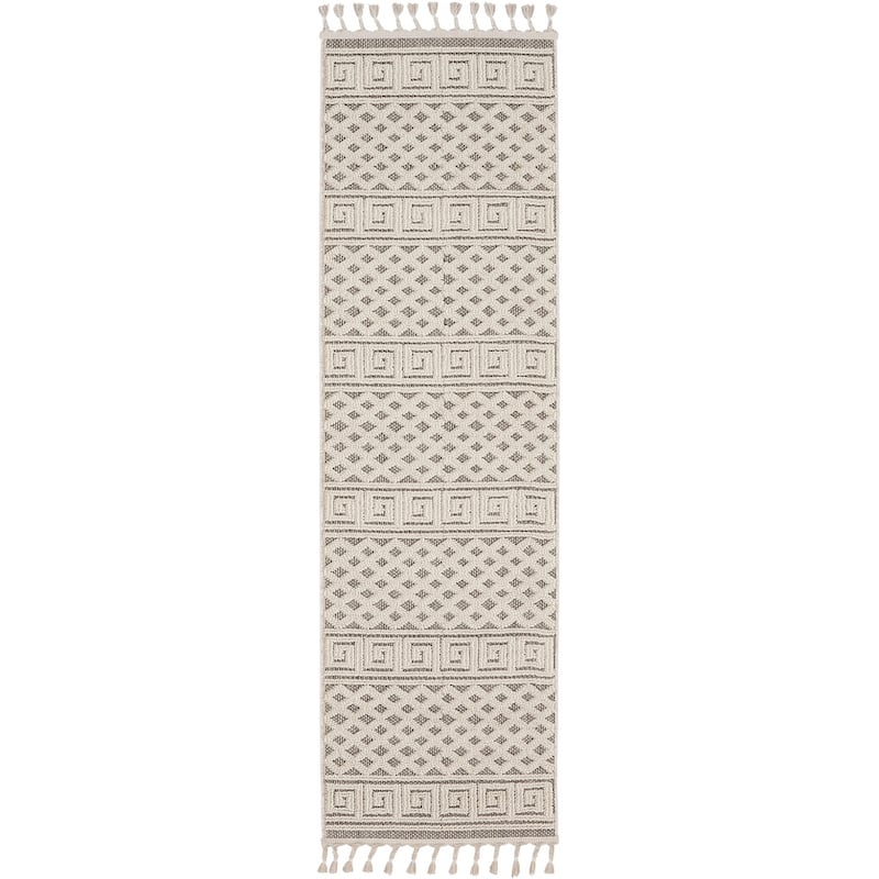 Nourison Elwood Contemporary Greek Key Lattice Geometric Area Rug