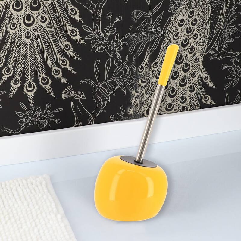 PISE Freestanding Toilet Brush and Holder Set - 15"H x 6"L x 6" W