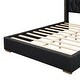 preview thumbnail 22 of 26, Contemporary Full Upholstered Platform Bed with PU Cover and Wooden Slats