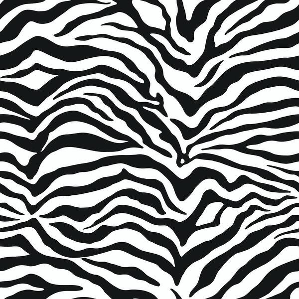 Shop York Wallcoverings Kd1798 Black And White Zebra Wallpaper